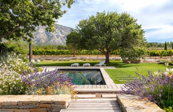 Jardin chic et authentique en Provence - la piscine